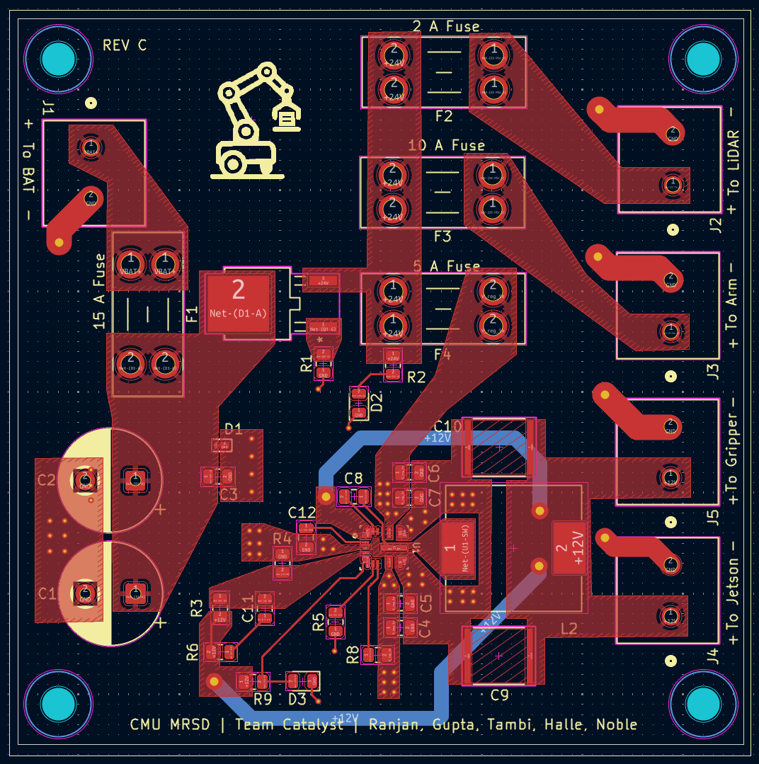 Power distribution PCB