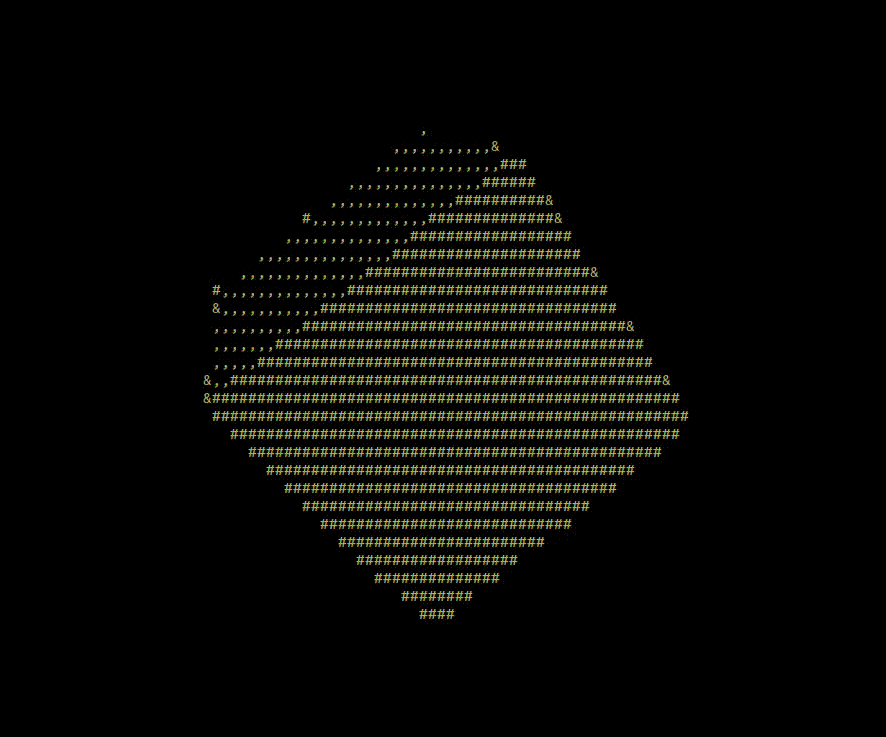 ASCII cube animation